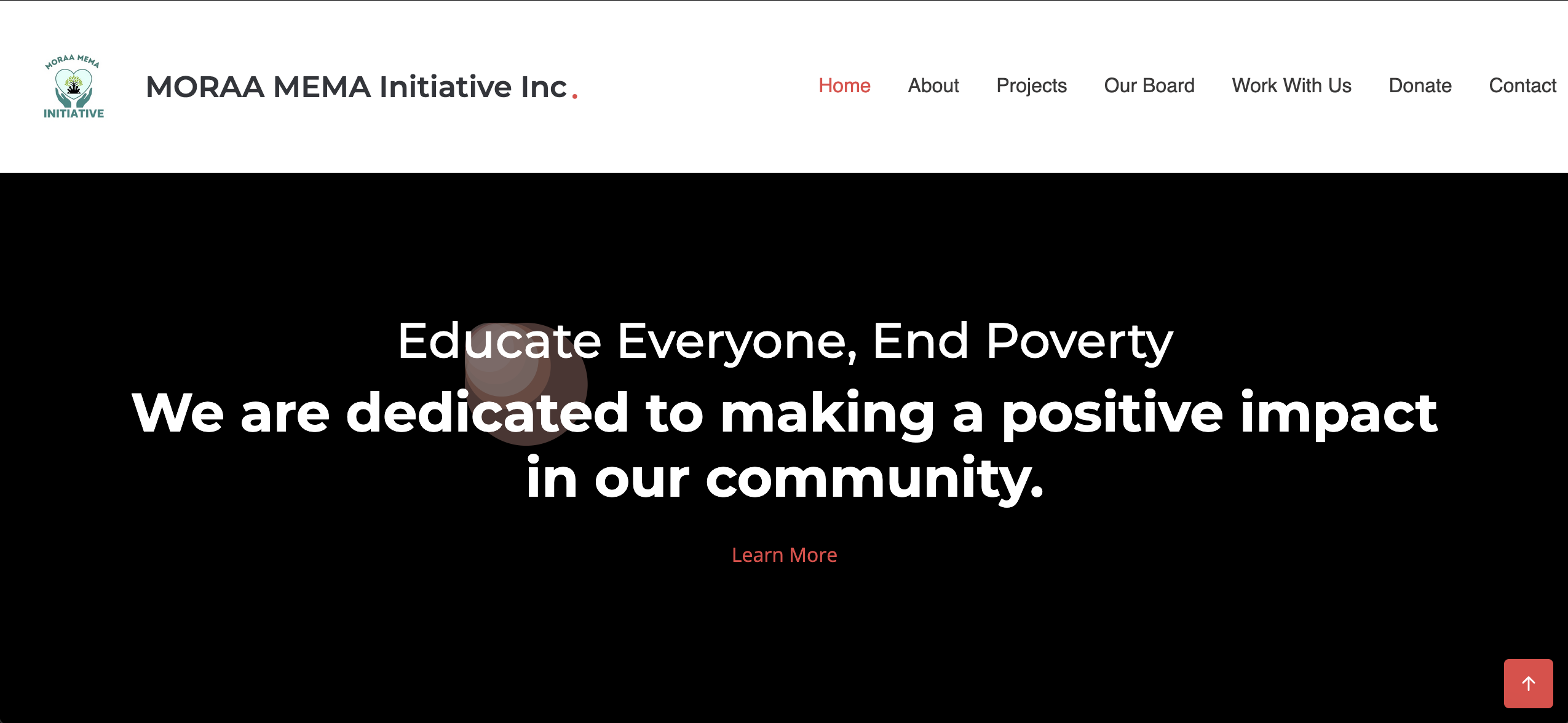 MoraaMema Initiative - Non-Profit Website